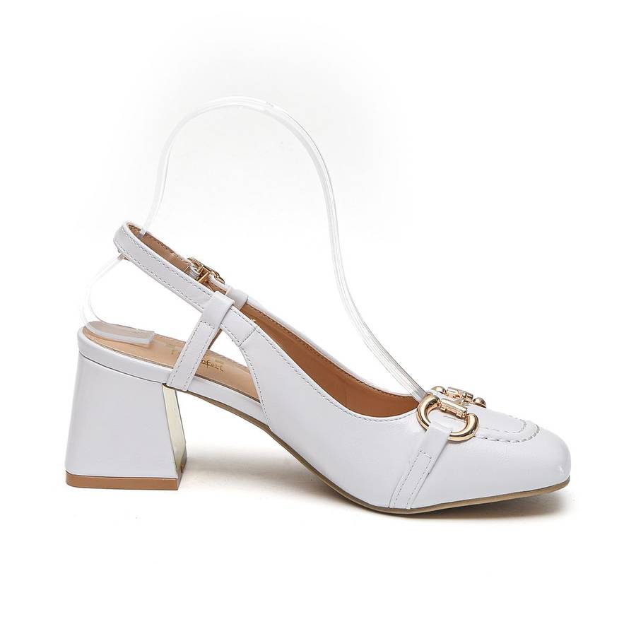 TTP - Fashion Flare Heels with Sling back and Link Decor JSF55