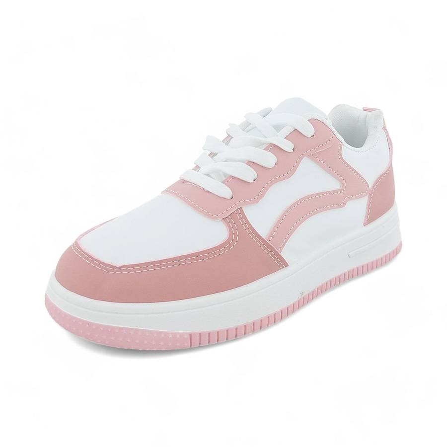 Women Pu Low Top Lace Up Sneakers - ETC4122