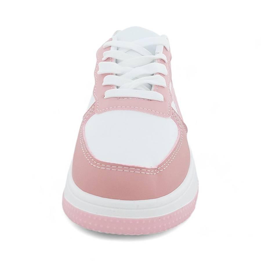 Women Pu Low Top Lace Up Sneakers - ETC4122