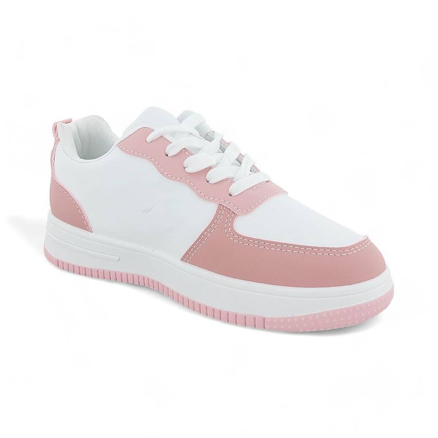 Women Pu Low Top Lace Up Sneakers - ETC4122