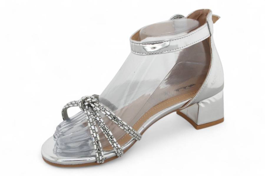 TTP Women Patent Ankle Strap Block Heel Sandals HT240625