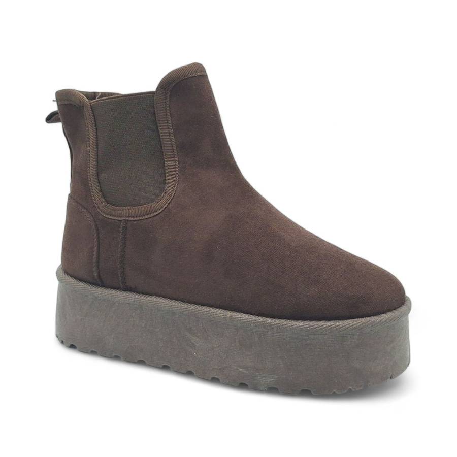 Women's Fashion Platform Polar Boots with Chelsea Style Opening XB231211