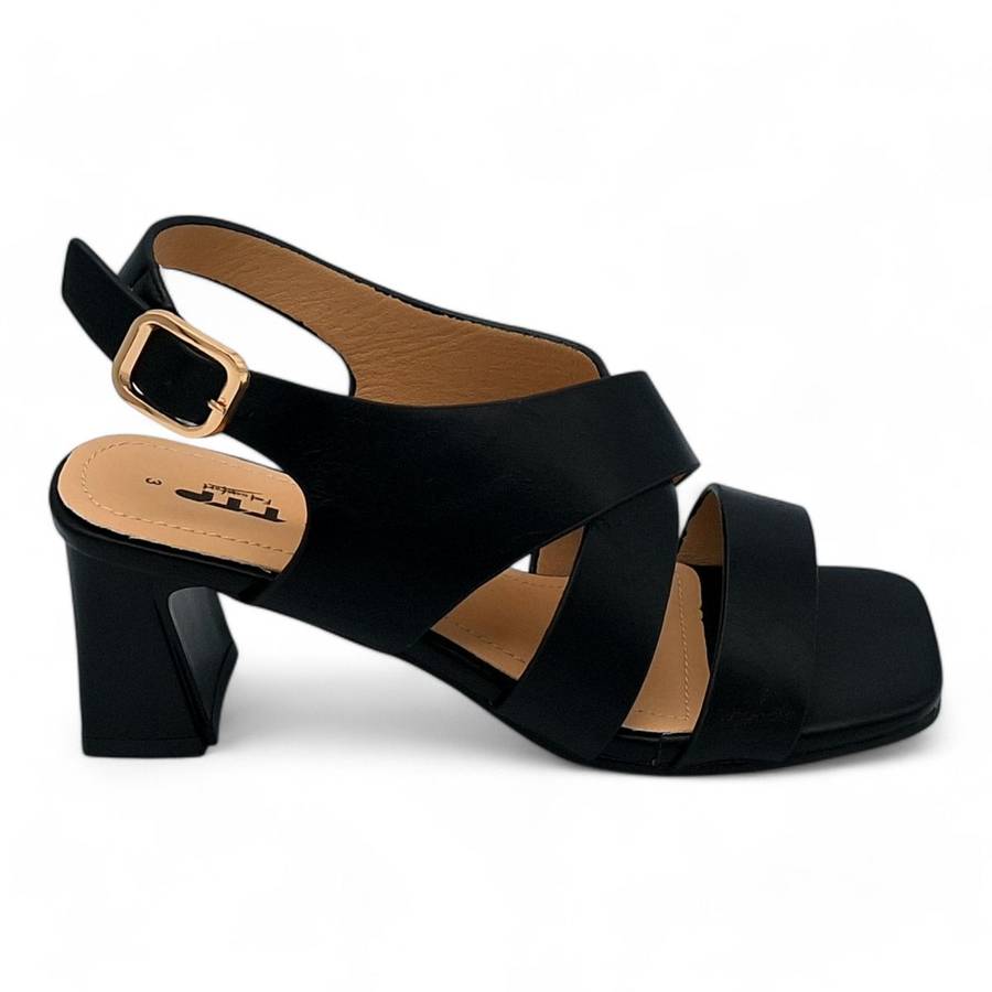 TTP Women Block Heel X Ankle Strap Sandals - HT007