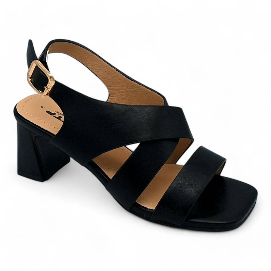 TTP Women Block Heel X Ankle Strap Sandals - HT007