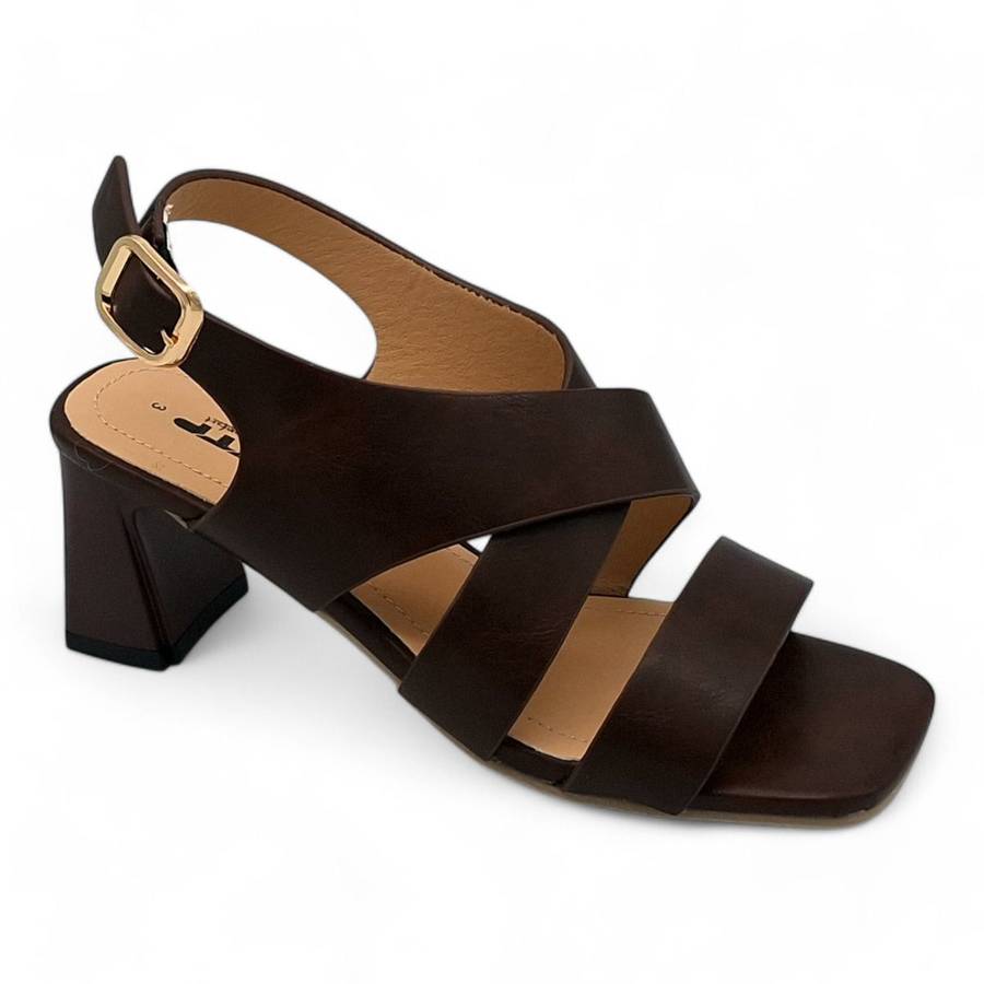 TTP Women Block Heel X Ankle Strap Sandals - HT007