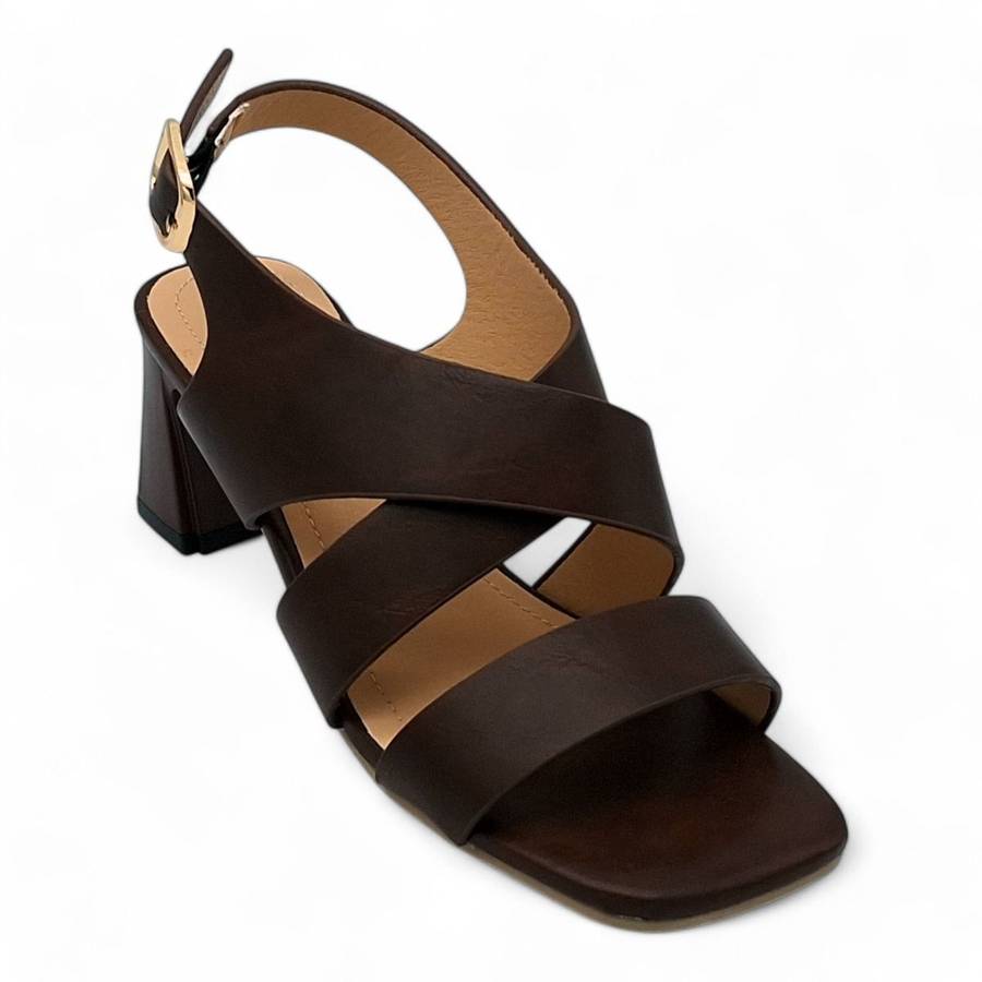 TTP Women Block Heel X Ankle Strap Sandals - HT007