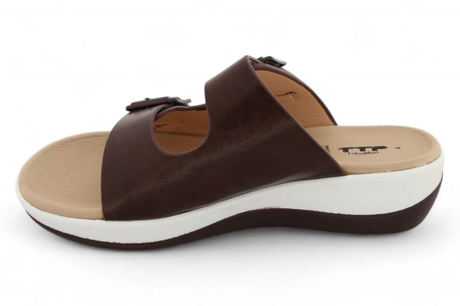 TTP Women PU Dual Buckle Platform Slider HT2207-7