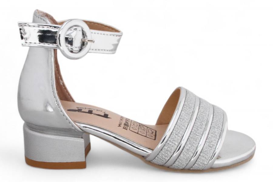 TTP Girls Block Heel Sandals with Ankle Strap HT001
