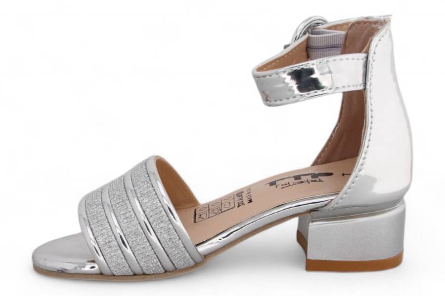 TTP Girls Block Heel Sandals with Ankle Strap HT001