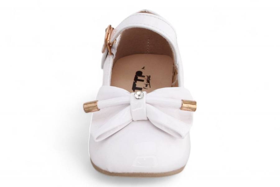TTP Girls Ankle Strap Heels with Ribbon Decor HT002