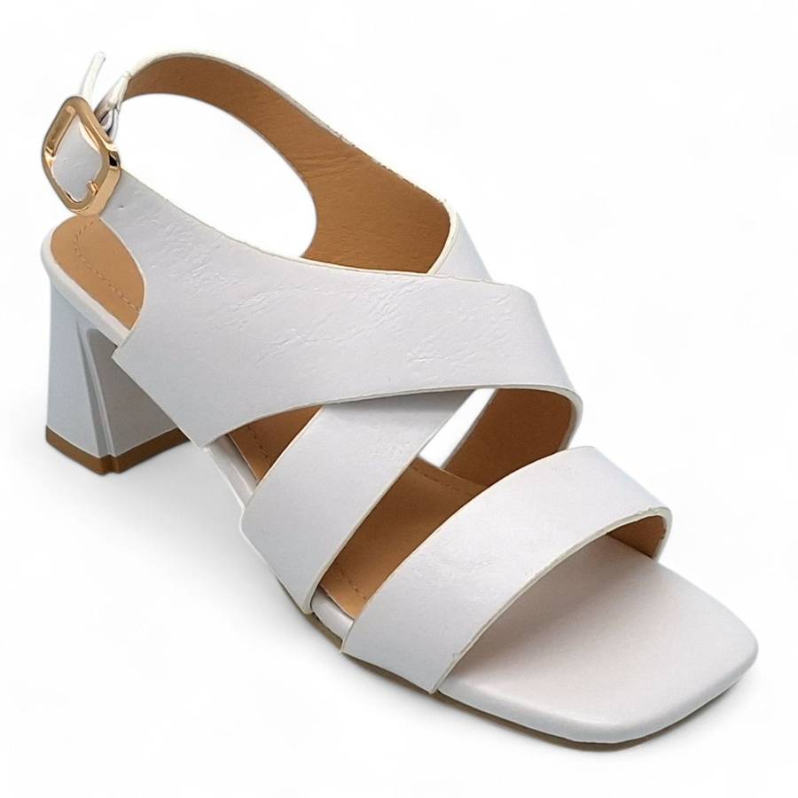 TTP Women Block Heel X Ankle Strap Sandals - HT007