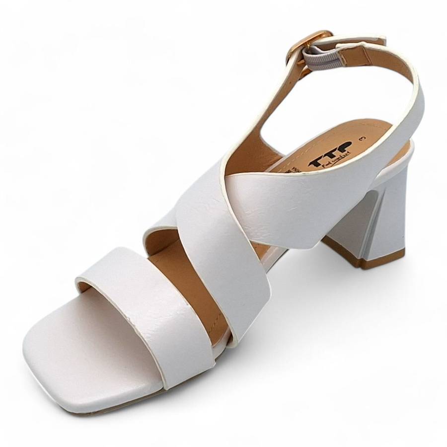 TTP Women Block Heel X Ankle Strap Sandals - HT007
