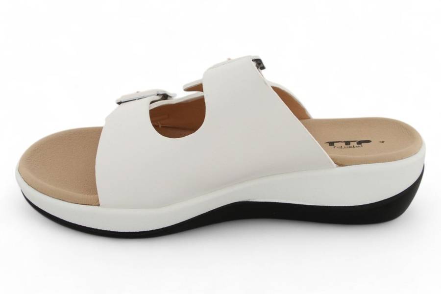 TTP Women PU Dual Buckle Platform Slider HT2207-7