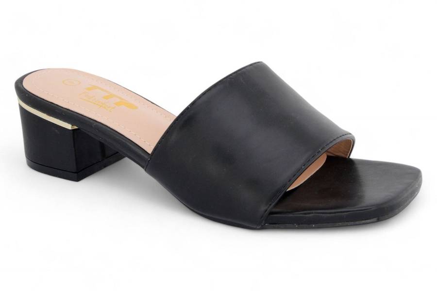 TTP Women Slip On Block Heel Square Open Toe Sandal JSF105