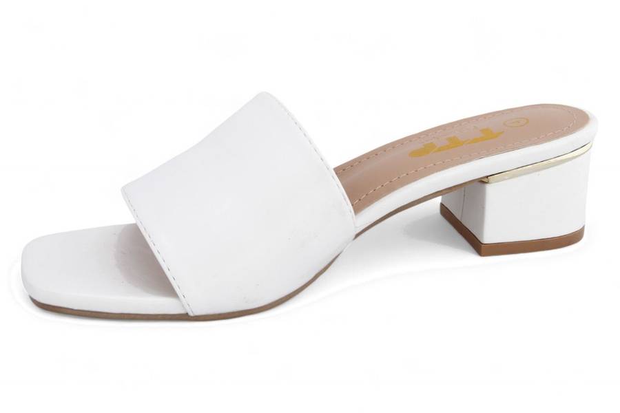 TTP Women Slip On Block Heel Square Open Toe Sandal JSF105