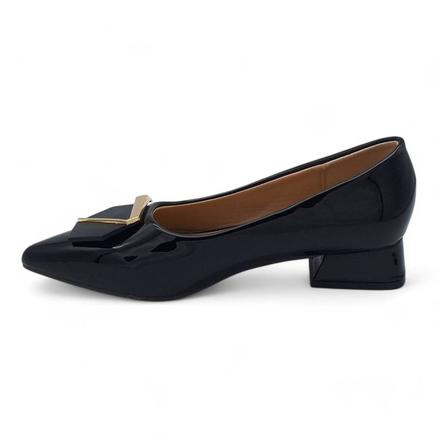 TTP Women Patent PU Low Block Heels JSF116