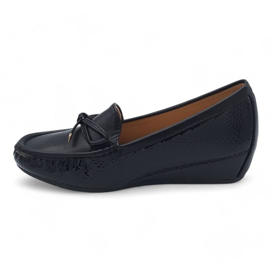 TTP Women Round Toe Wedge Heel Loafers JSF126