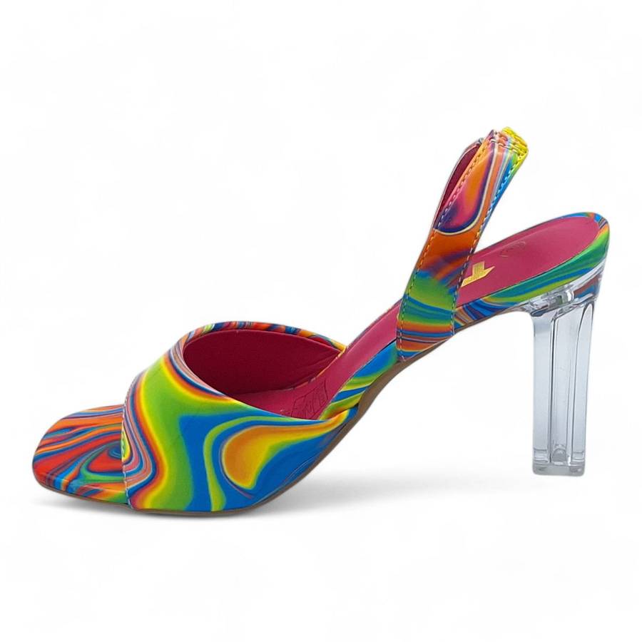 TTP Women Classic Elasticated Slingback Block Heel Sandal JSF128