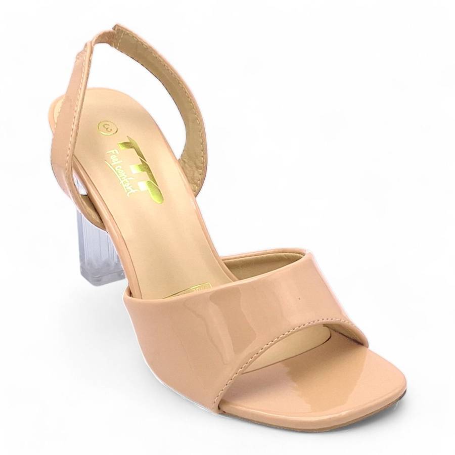 TTP Women Classic Elasticated Slingback Block Heel Sandal JSF128