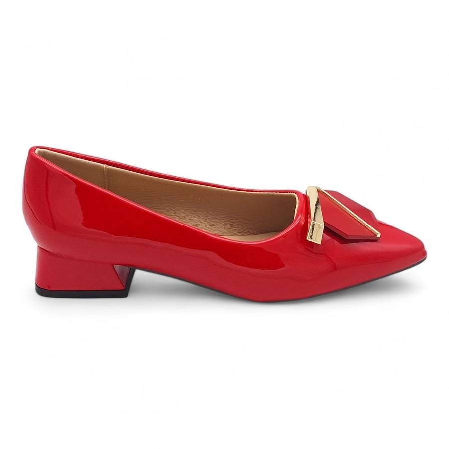 TTP Women Patent PU Low Block Heels JSF116