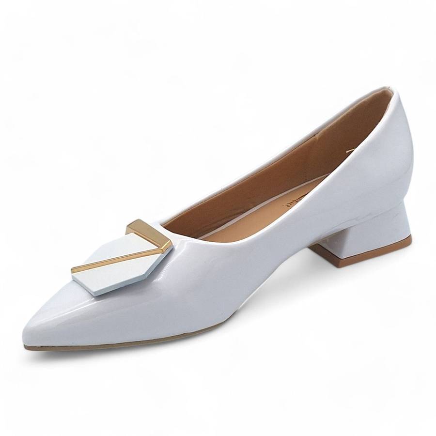 TTP Women Patent PU Low Block Heels JSF116