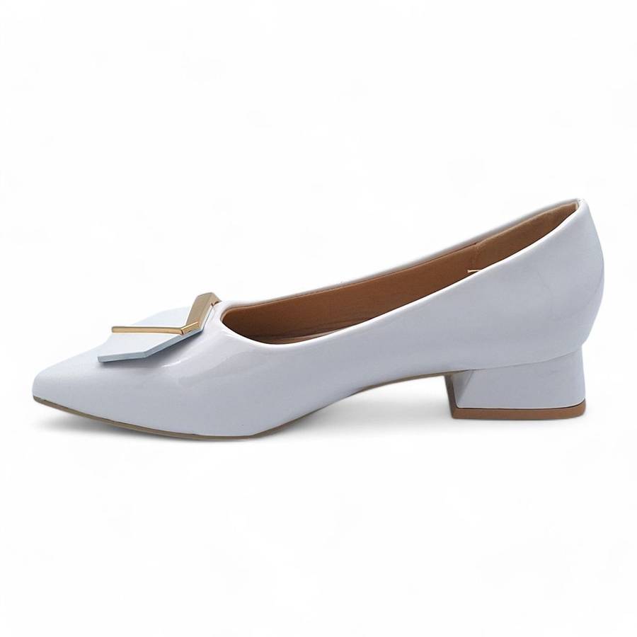 TTP Women Patent PU Low Block Heels JSF116