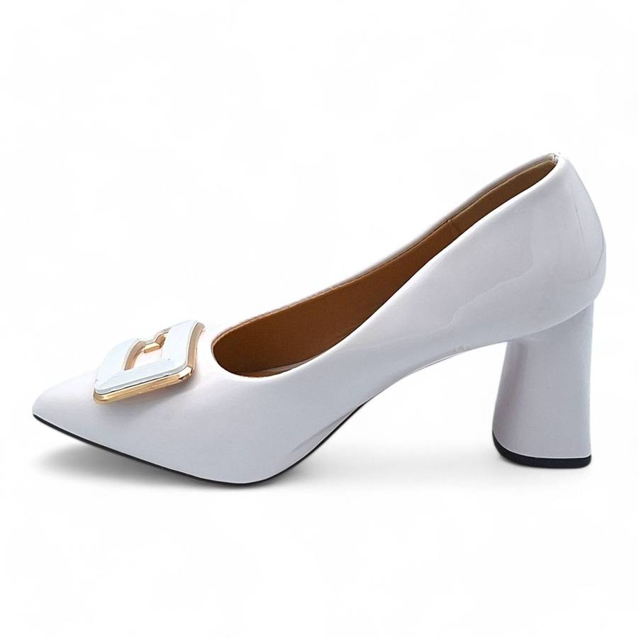 TTP Women Patent PU Block Heel Courts - JSF129