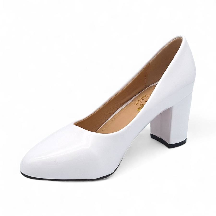 TTP Women Elegant PU Block Heels JSF78