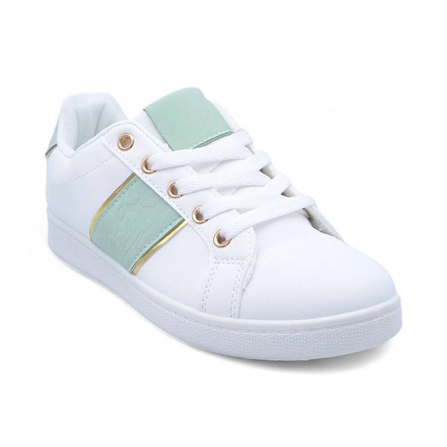 Women PU Fashion Sneakers with Square Decor XB31002