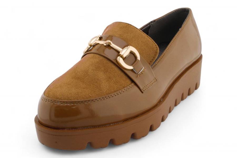 TTP Women Platform Round Toe Loafers with Link Decor HT2422-5