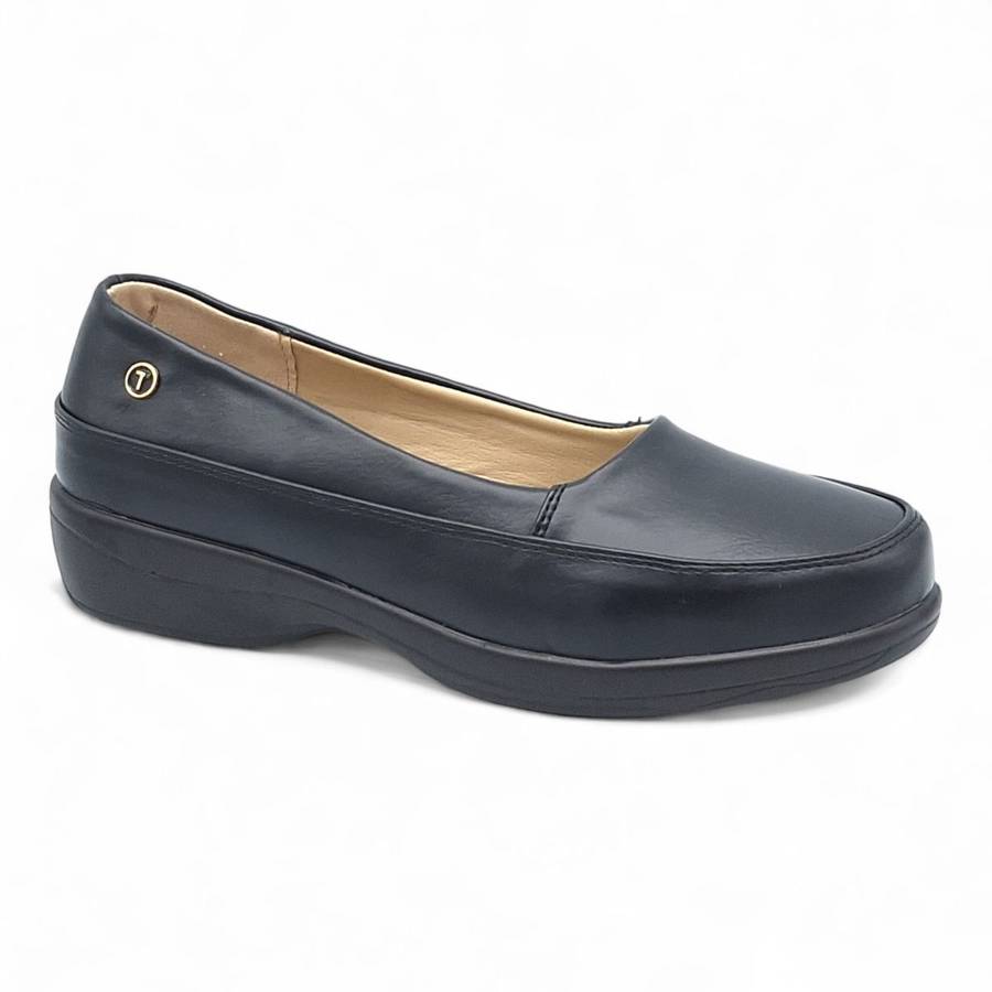 TTP Women Black Round Toe Loafer HT240426