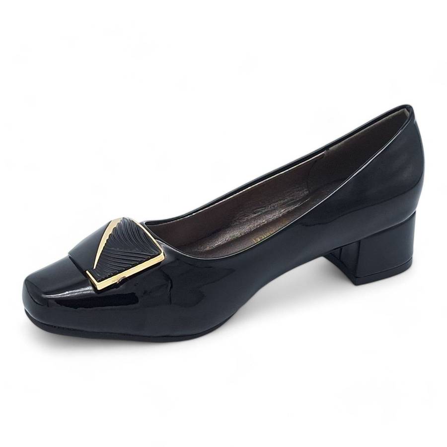 TTP Women Patent PU Square Toe Low Block Heel HT240510