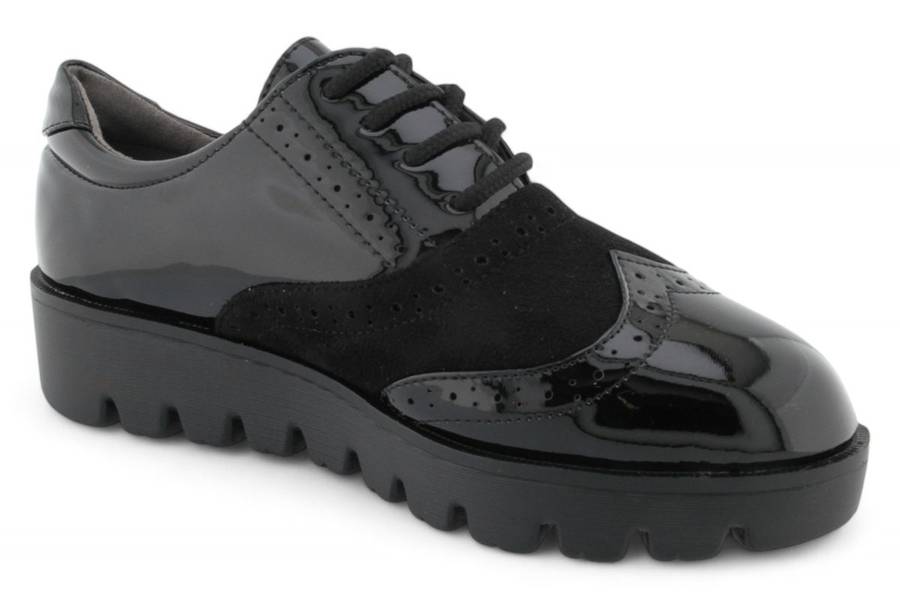 TTP Women Round Toe Platform Derby with Brogue Detail HT2422-2