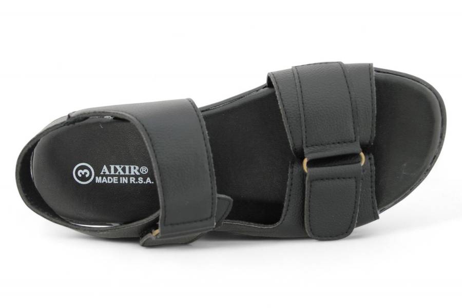 ALXIR Women Black Classic Hook and Loop Sandals PSL4548