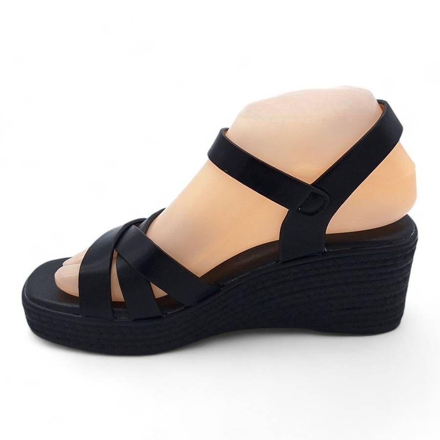 TTP Women Platform Wedge Heel Sandal with Ankle Strap XB2399-2