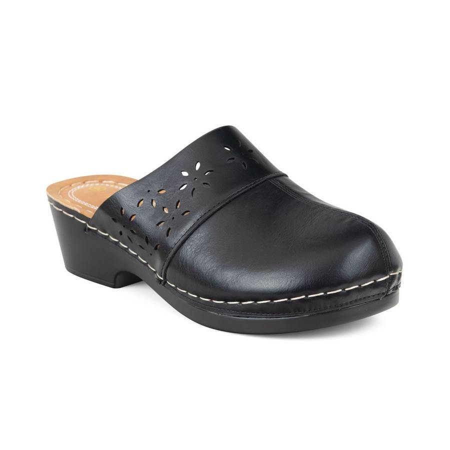TTP Ladies Comfortable Mules with Cut-Out Decor