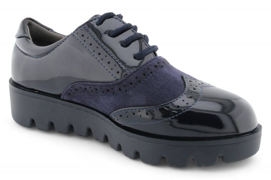 TTP Women Round Toe Platform Derby with Brogue Detail HT2422-2