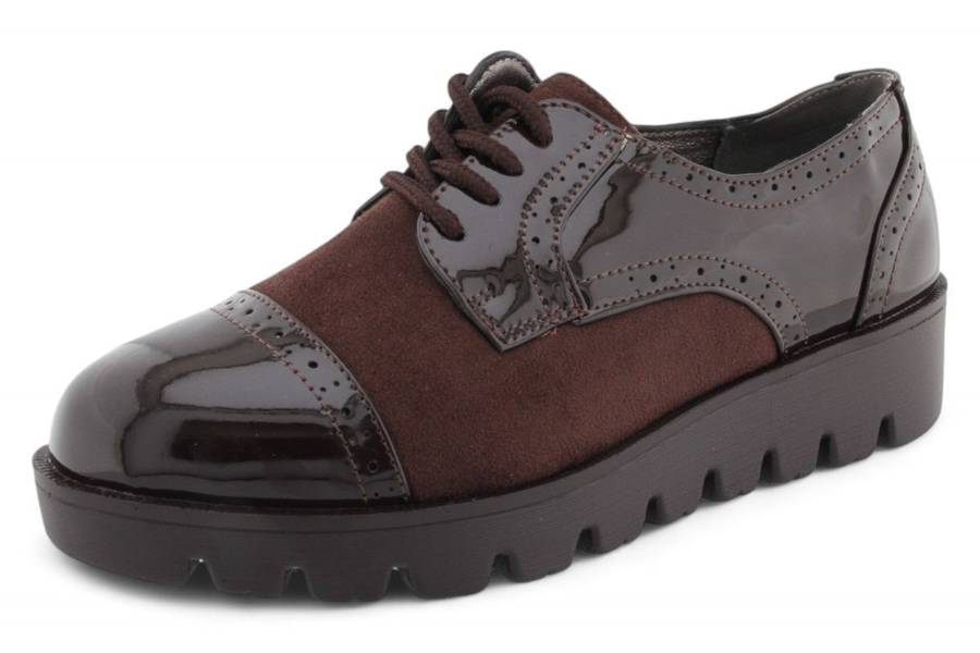 TTP Women Round Toe Platform Cap Toe Brogue Derby HT2422-1