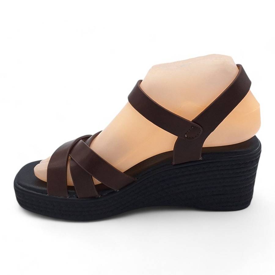 TTP Women Platform Wedge Heel Sandal with Ankle Strap XB2399-2