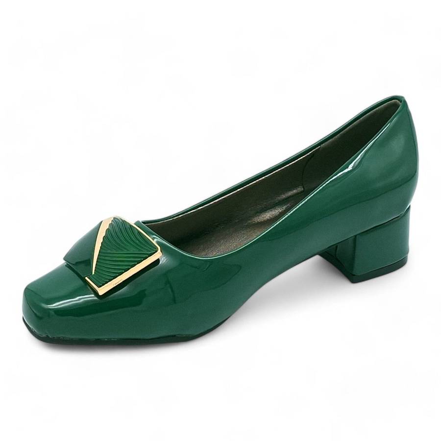 TTP Women Patent PU Square Toe Low Block Heel HT240510