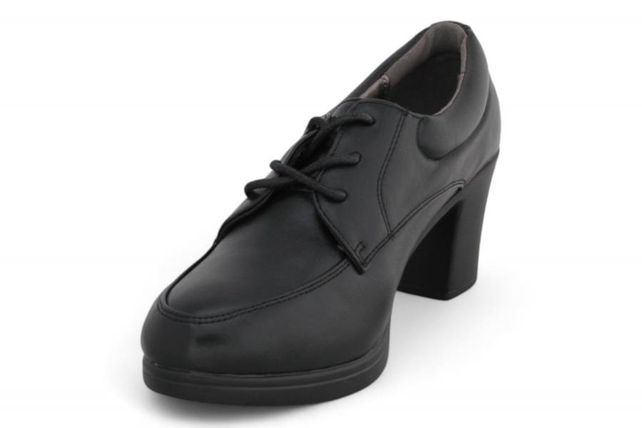TTP Fashion Platform Block Heel Lace Up Courts HT3506