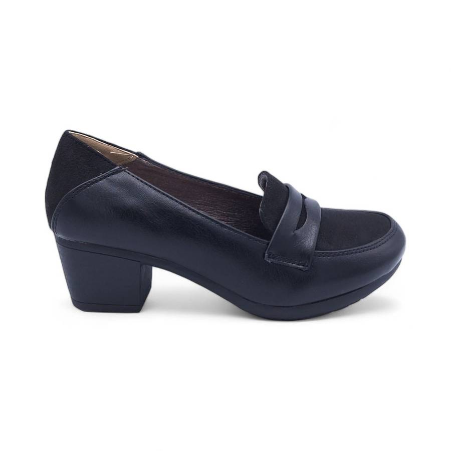 TTP - Women's Classic Block Heel Courts with PU Suede Vamp - HT3803