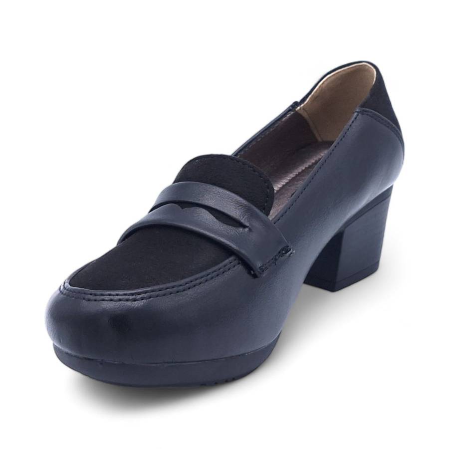 TTP - Women's Classic Block Heel Courts with PU Suede Vamp - HT3803