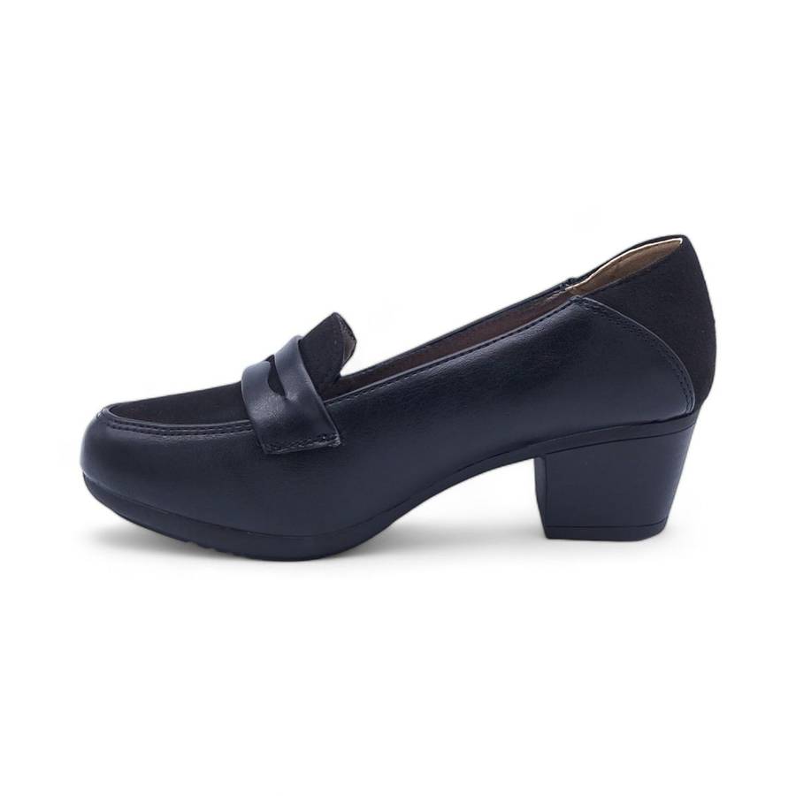 TTP - Women's Classic Block Heel Courts with PU Suede Vamp - HT3803