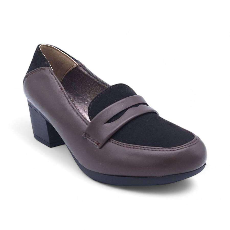 TTP - Women's Classic Block Heel Courts with PU Suede Vamp - HT3803