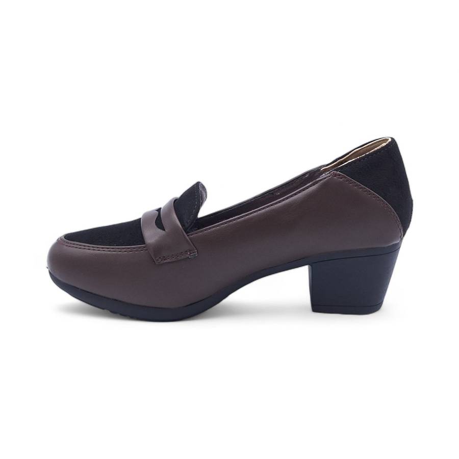 TTP - Women's Classic Block Heel Courts with PU Suede Vamp - HT3803