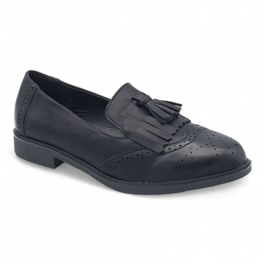 TTP Women's Round Toe Semi Brogue with Fashion Vamp Decor JSF72