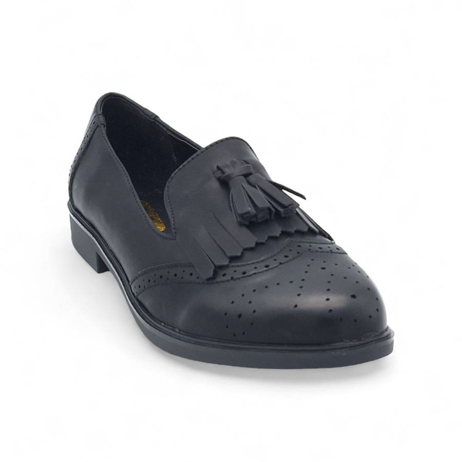 TTP Women's Round Toe Semi Brogue with Fashion Vamp Decor JSF72