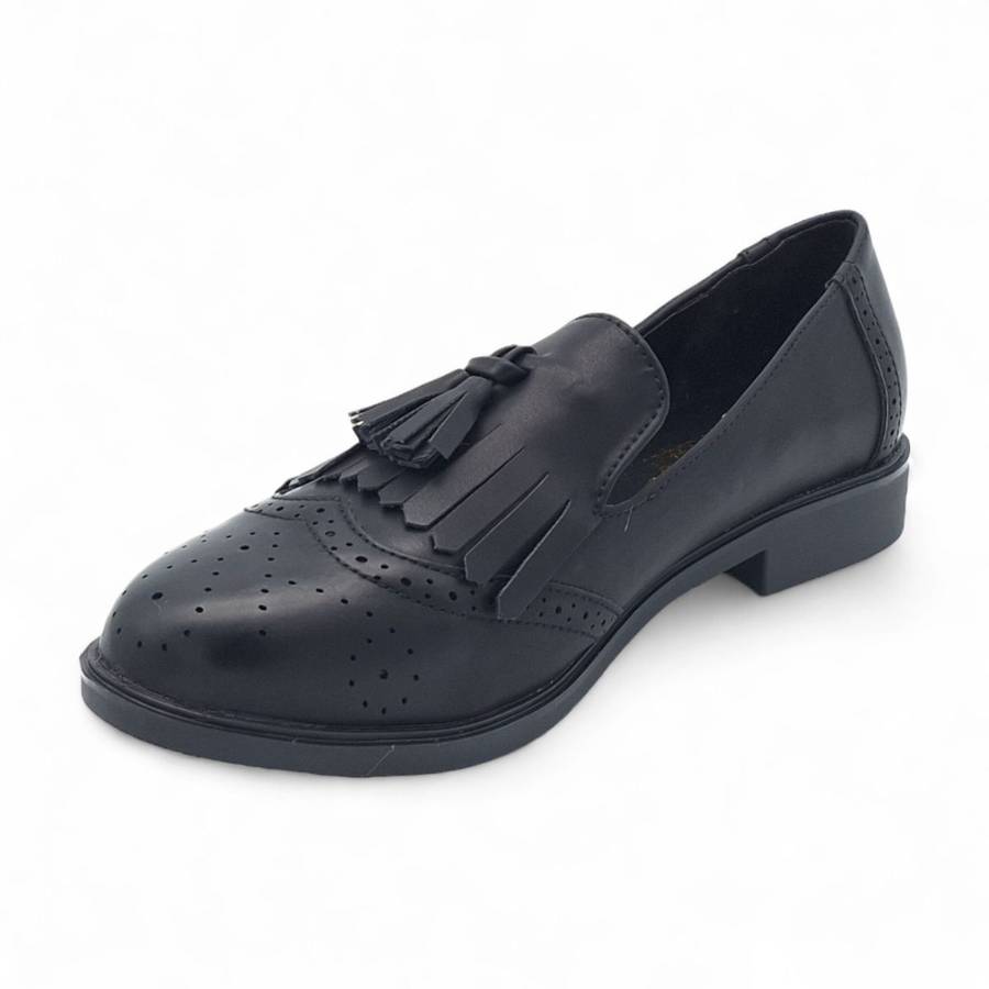 TTP Women's Round Toe Semi Brogue with Fashion Vamp Decor JSF72