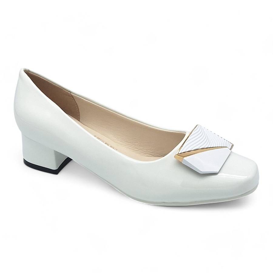 TTP Women Patent PU Square Toe Low Block Heel HT240510